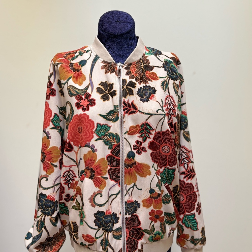 Floral Bomber Jacket by Susan Graver